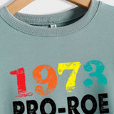 1973 PRO ROE Letter Ladies Bottoming Long Sleeve Sweater