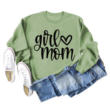 Girmom Love Letter Printing Fashion Loose Bottoming Long Sleeve Plus Size Sweater
