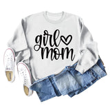 Girmom Love Letter Printing Fashion Loose Bottoming Long Sleeve Plus Size Sweater