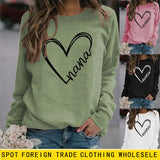 Women's Fall and Winter Bottoming Long-sleeved Nana Letters Round Neck Loose Sweater
