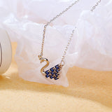 NEHZUS Jewelry Design Sense Blues Spirit Swan Necklace Simple Temperament Collarbone Chain for Girlfriend