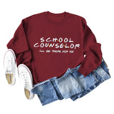 SCHOOL COUNTSELOR I'LL Autumn and Winter Bottoming Round Neck Long Sleeve Women's Sweater