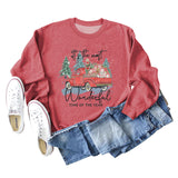This Is The Most Wonderful Monogram Print Long Sleeve Sweatshirt for Women