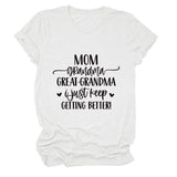 MOM GRANDMA GREAt FASHION LEttER CREWNECK SHORt SLEEVE T-SHIRt WOMENT-Shirt