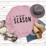Cosy SEASON Fashion Print Round Neck Letters Large Size Tops Long-sleeved Female Loose Sweater