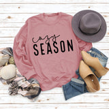 Cosy SEASON Fashion Print Round Neck Letters Large Size Tops Long-sleeved Female Loose Sweater