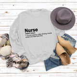 Nurse Noun A Scrub Fashion Round Neck Loose Large Long Sleeve Sweater