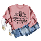 PREMIUM WITCHES LETTER PRINT AW/WINTER BASE LONG SLEEVE WOMEN'S SWEATSHIRT